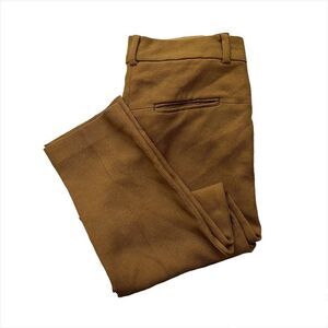 Diane Von Furstenburg Mustard Yellow Mid Rise Crop Pants Women’s Size 0